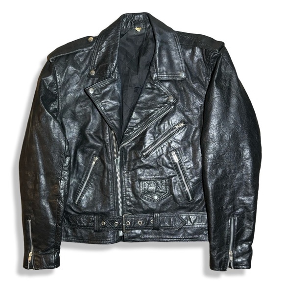 American Vintage Other - Vintage 80s Leather Biker Jacket